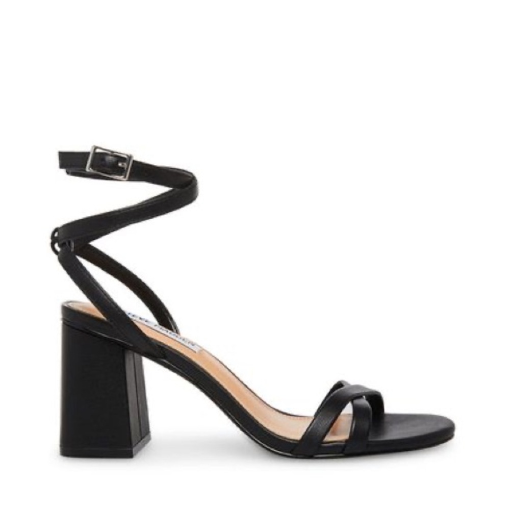 STEVE MADDEN black Eva heels size 6.5